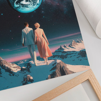Poster auf leinwand Weltraumspaziergang