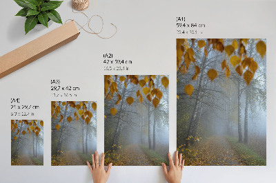 Poster leinwand Herbstwald