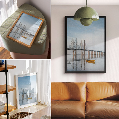 Wand poster Brücke und Wasser