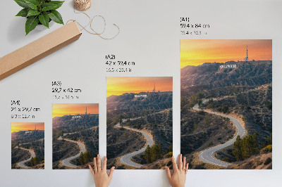 Kunstdruck leinwand Hollywood-Landschaft