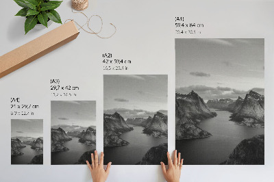 Poster kunstdruck Berglandschaft