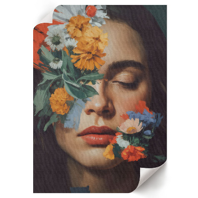 Poster auf leinwand Blumenporträt