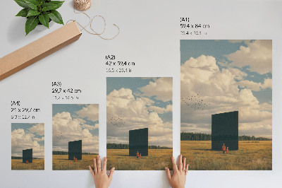 Wand poster Geheimnisvoller Monolith