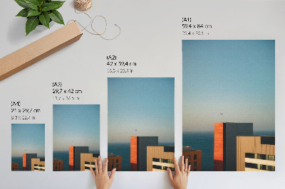 Kunstdruck leinwand Stadt und Meer