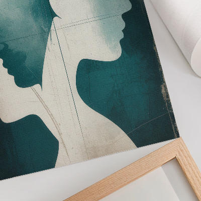 Poster kunstdruck Gesichtsprofile