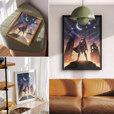 Wand poster Superheld bei Nacht