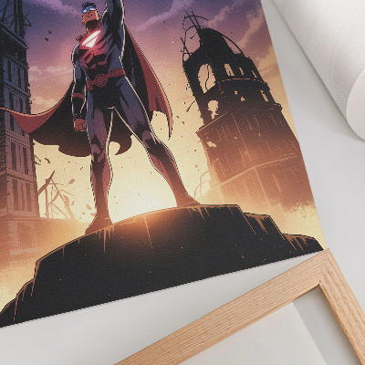 Wand poster Superheld bei Nacht