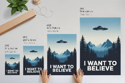 Retro poster UFO-Poster