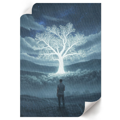 Poster kunstdruck Leuchtender Baum