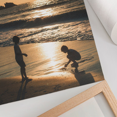 Kunstdruck poster Kinder am Strand