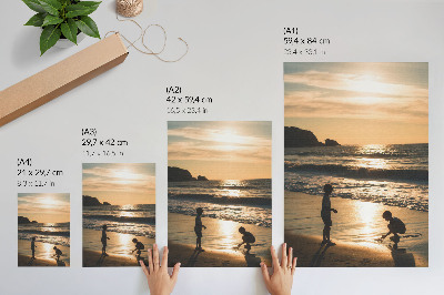 Kunstdruck poster Kinder am Strand