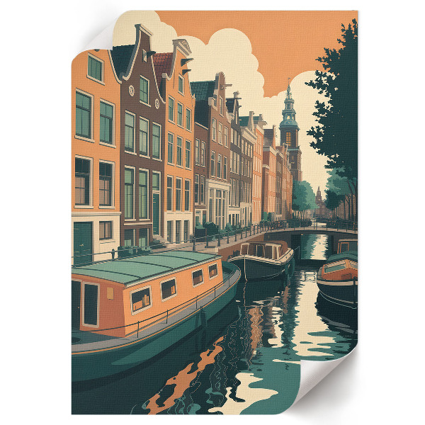 Kunstdruck poster Stadtkanal