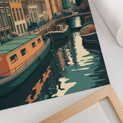 Kunstdruck poster Stadtkanal