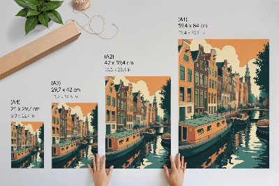 Kunstdruck poster Stadtkanal