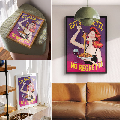 Poster auf leinwand Iss Spaghetti