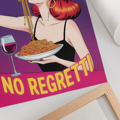 Poster auf leinwand Iss Spaghetti