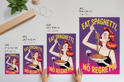 Poster auf leinwand Iss Spaghetti