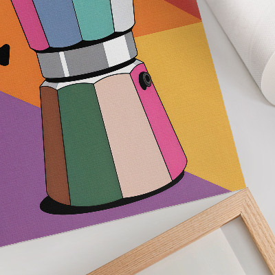 Poster leinwand Bunte Kaffeekanne