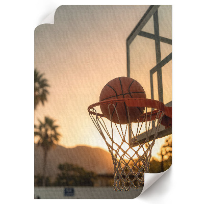 Poster kunstdruck Basketballspiel