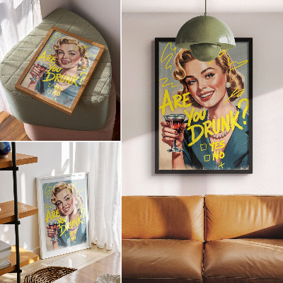 Wand poster Bist du betrunken?