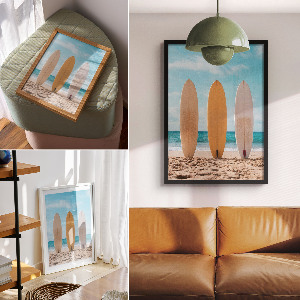 Plagát do izby Surfovacia pláž