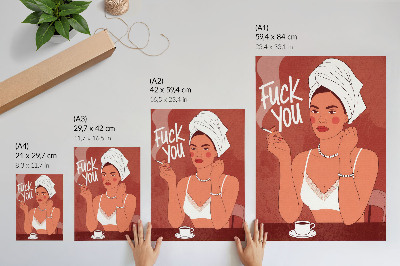 Poster kunstdruck Selbstbewusst