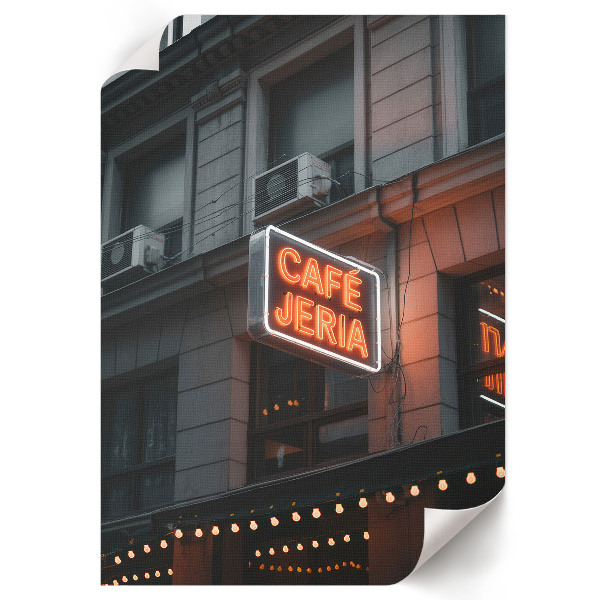 Retro poster Neon Café