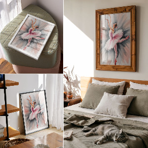 Plagát do izby Maľba baleríny