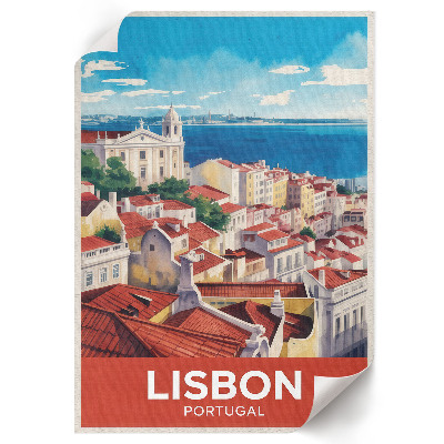 Retro poster Lissabon, Portugal