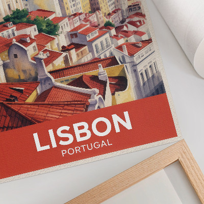 Retro poster Lissabon, Portugal