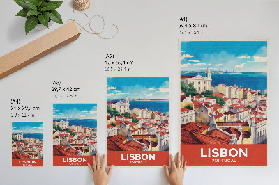 Retro poster Lissabon, Portugal