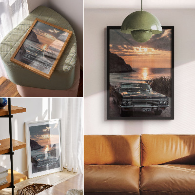 Kunstdruck poster Der Westen und das Auto