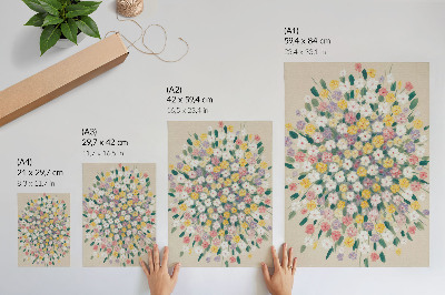 Kunstdruck leinwand Bunter Blumenstrauß