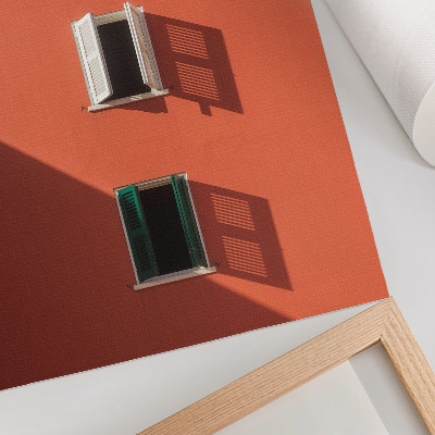 Poster leinwand Orange Fassade
