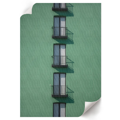 Poster kunstdruck Grüne Fassade