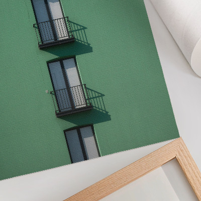 Poster kunstdruck Grüne Fassade