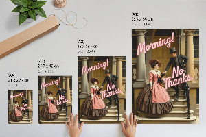 Plagát do obývačky Dobré ráno! Nie, ďakujem.