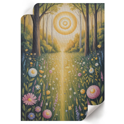 Poster leinwand Sonniger Wald