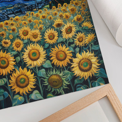 Poster kunstdruck Sterne und Sonnenblumen