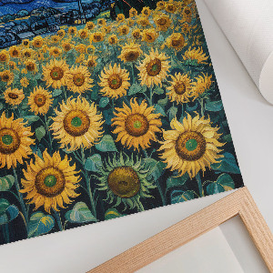 Poster kunstdruck Sterne und Sonnenblumen