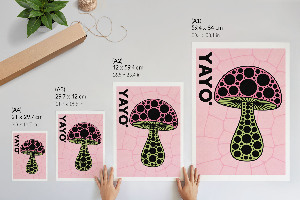 Kunstdruck poster Pilzgrafiken