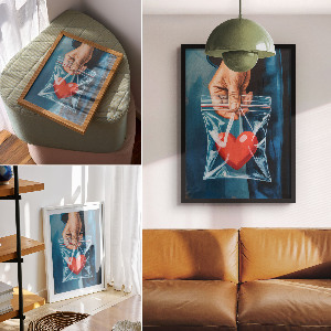 Plagát do izby Srdce vo vrecku