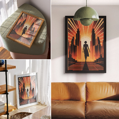 Poster kunstdruck Stadttraum
