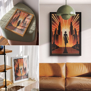 Poster kunstdruck Stadttraum