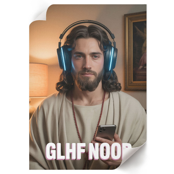 Wand poster Jesus, der Spieler