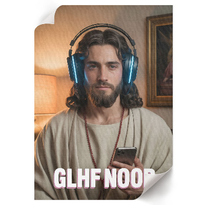 Wand poster Jesus, der Spieler