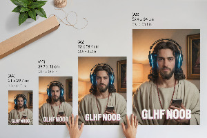 Wand poster Jesus, der Spieler