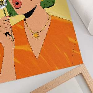 Kunstdruck poster Farbenfrohes Porträt