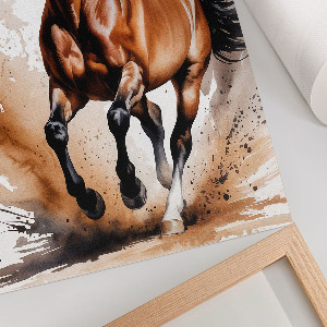 Retro poster Ein galoppierendes Pferd