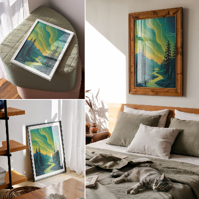 Poster auf leinwand Gemalte Landschaft